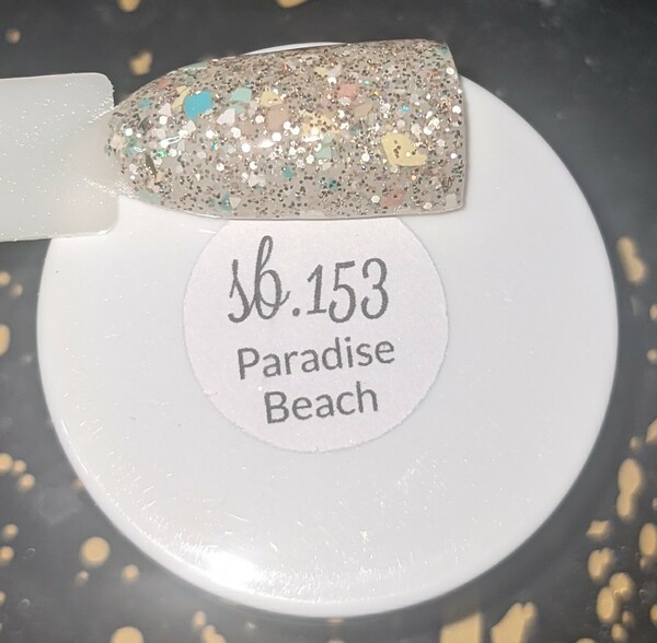 Nail polish swatch / manicure of shade Sparkle and Co. Paradise Beach