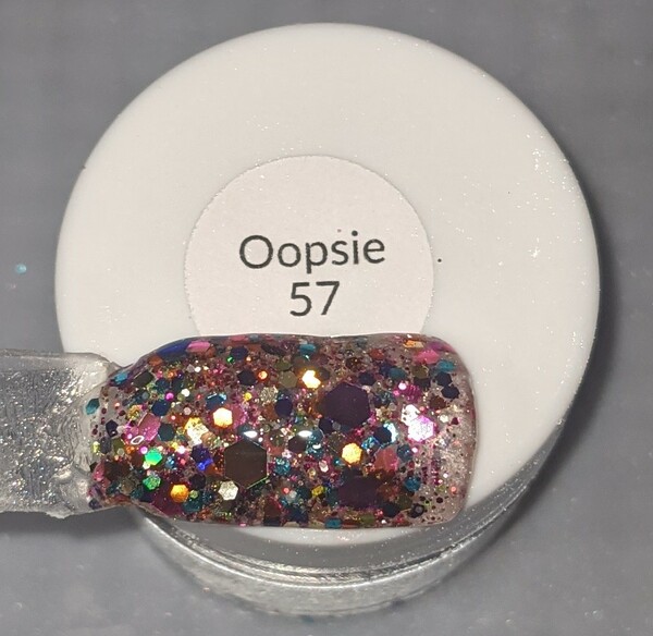 Nail polish swatch / manicure of shade Sparkle and Co. Oopsie 57
