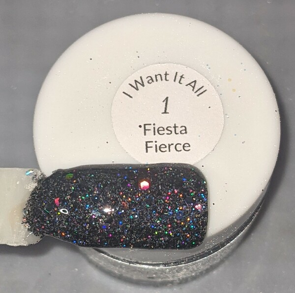 Nail polish swatch / manicure of shade Sparkle and Co. Fiesta Fierce