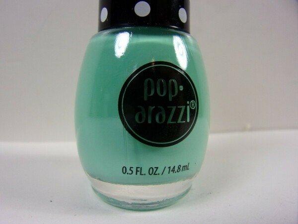 Nail polish swatch / manicure of shade Pop-arazzi Mint No More
