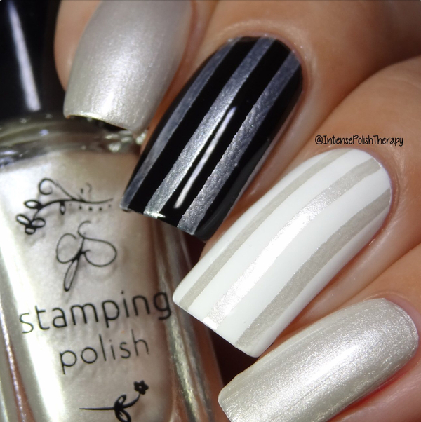 Nail polish swatch / manicure of shade Clear Jelly Stamper Angelic White