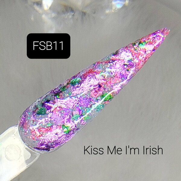 Nail polish swatch / manicure of shade Zebra Glitter and Nails Kiss Me I’m Irish