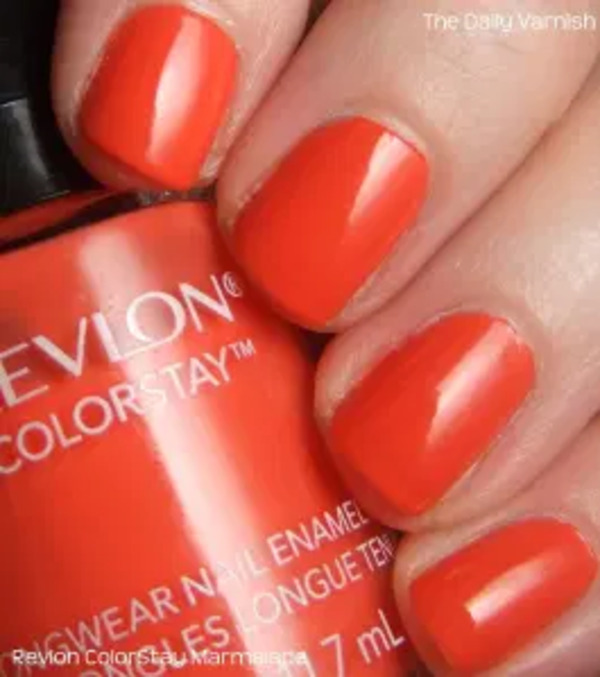 Nail polish swatch / manicure of shade Revlon Marmalade
