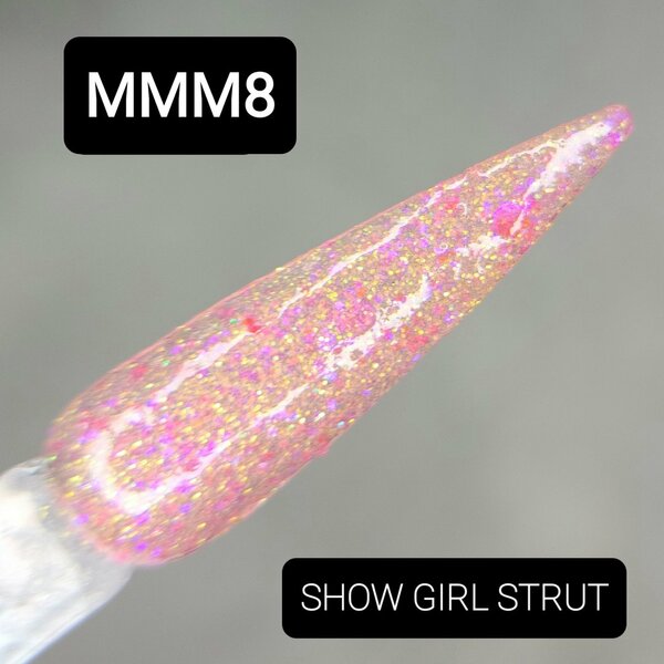 Nail polish swatch / manicure of shade Zebra Glitter and Nails Showgirl Strut