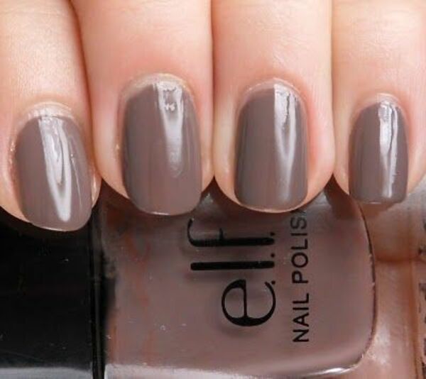 Nail polish swatch / manicure of shade E.L.F. Smoky Brown
