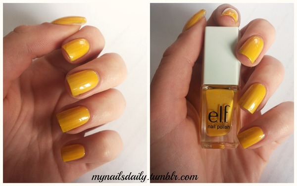 Nail polish swatch / manicure of shade E.L.F. Sunflower
