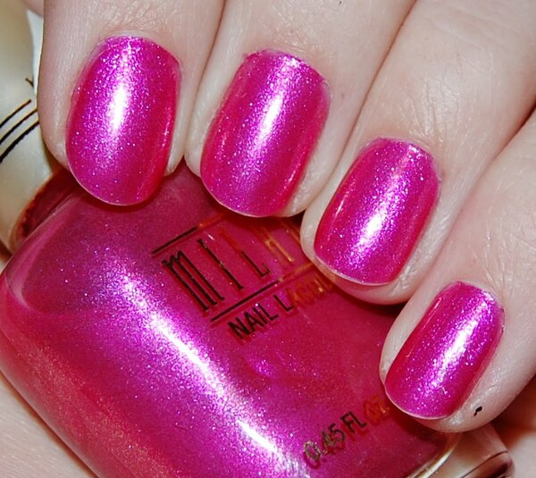 Nail polish swatch / manicure of shade Milani Raspberry Fusion