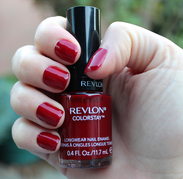 Nail polish swatch / manicure of shade Revlon Velvet Rope