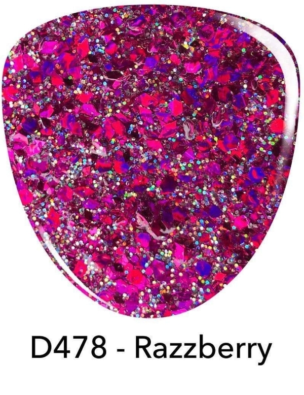 Nail polish swatch / manicure of shade Revel Razzberry