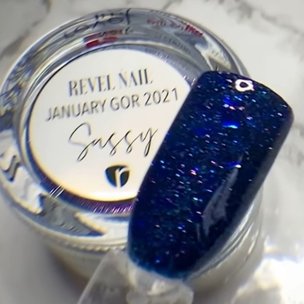 Nail polish swatch / manicure of shade Revel Sassy GOR January 2021
