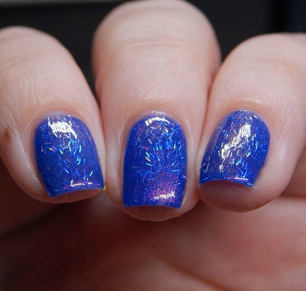 Nail polish swatch / manicure of shade 77 Nail Lacquer Blue Lava