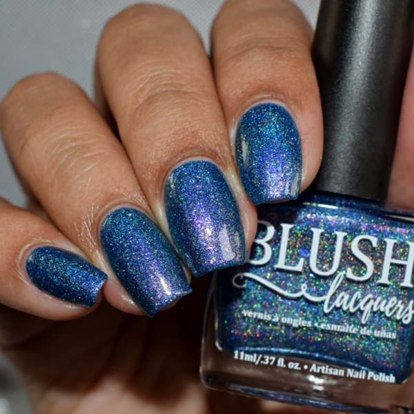 Nail polish swatch / manicure of shade Blush Lacquers Fleece's Pieces