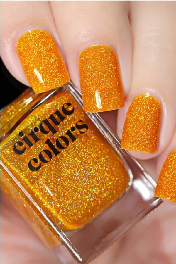Nail polish swatch / manicure of shade Cirque Colors Citrine