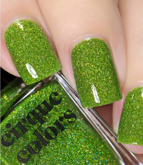 Nail polish swatch / manicure of shade Cirque Colors Peridot