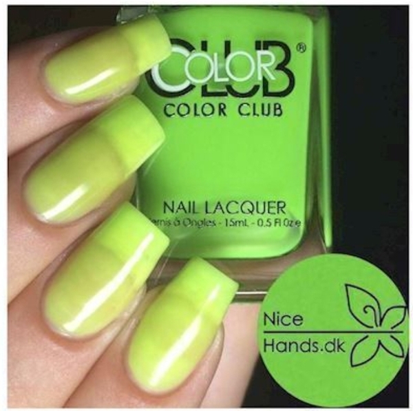Nail polish swatch / manicure of shade Color Club Just Dew It