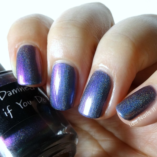 Nail polish swatch / manicure of shade CrowsToes Damned if You Do
