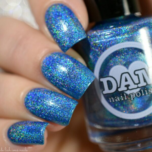 Nail polish swatch / manicure of shade Dam Nail Polish Aquamarine