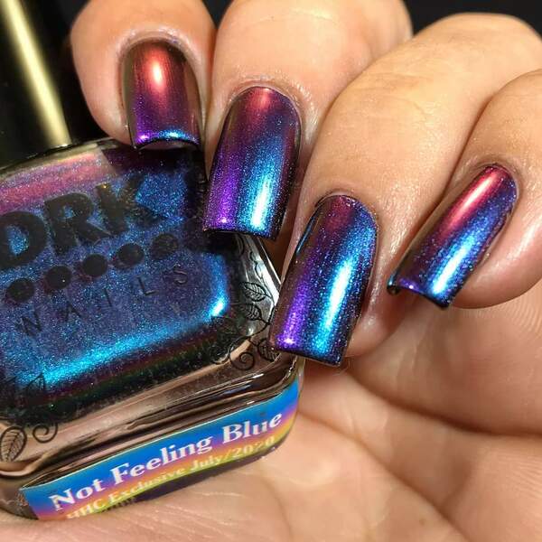 Nail polish swatch / manicure of shade DRK Nails Not Feeling Blue