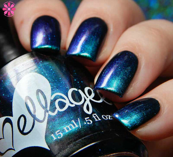 Nail polish swatch / manicure of shade Ellagee Rhapsody in Blue