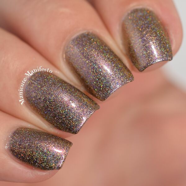 Nail polish swatch / manicure of shade Girly Bits Diamonds in the Sand