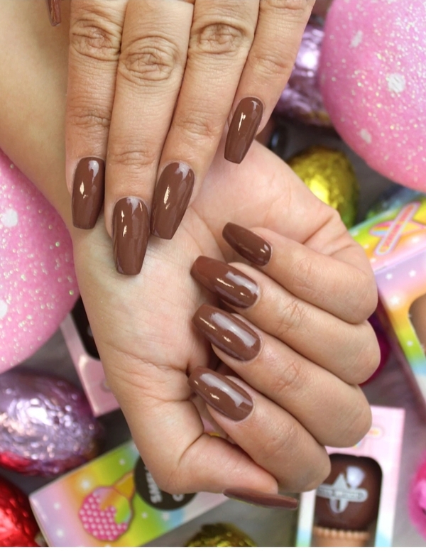 Nail polish swatch / manicure of shade I Scream Nails Chocolate Coma