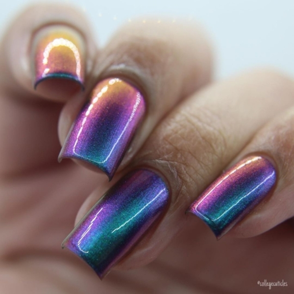 Nail polish swatch / manicure of shade KBShimmer No Illusions