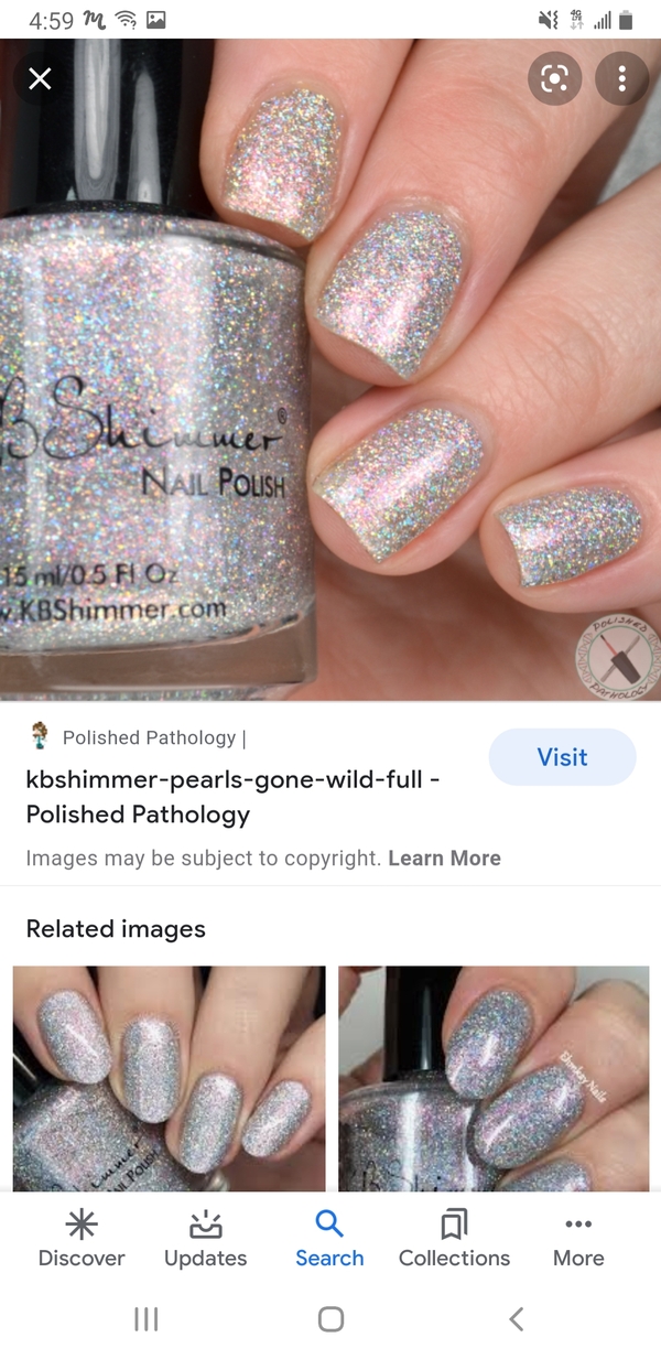 Nail polish swatch / manicure of shade KBShimmer Pearls Gone Wild