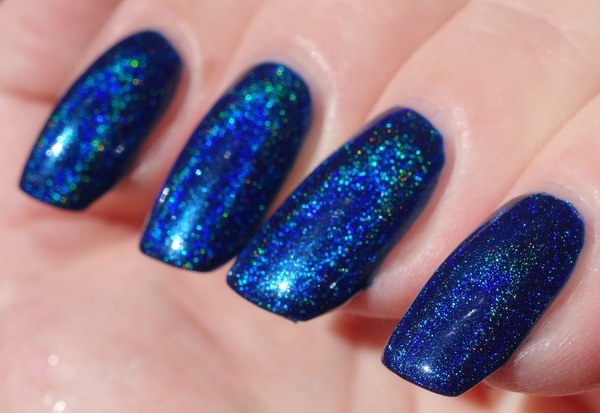 Nail polish swatch / manicure of shade KBShimmer Shoe the Blues Away