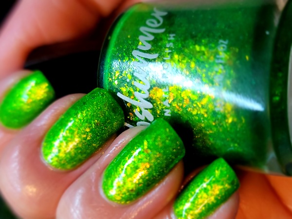 Nail polish swatch / manicure of shade KBShimmer He Slimed Me!