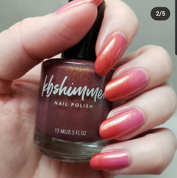 Nail polish swatch / manicure of shade KBShimmer That's S'more Like It