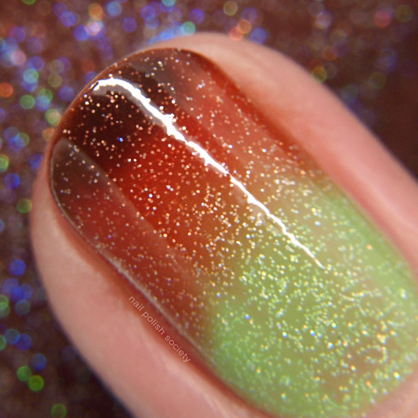 Nail polish swatch / manicure of shade KBShimmer Apple-y Ever After