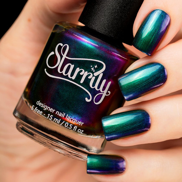 Nail polish swatch / manicure of shade Starrily Death Wish