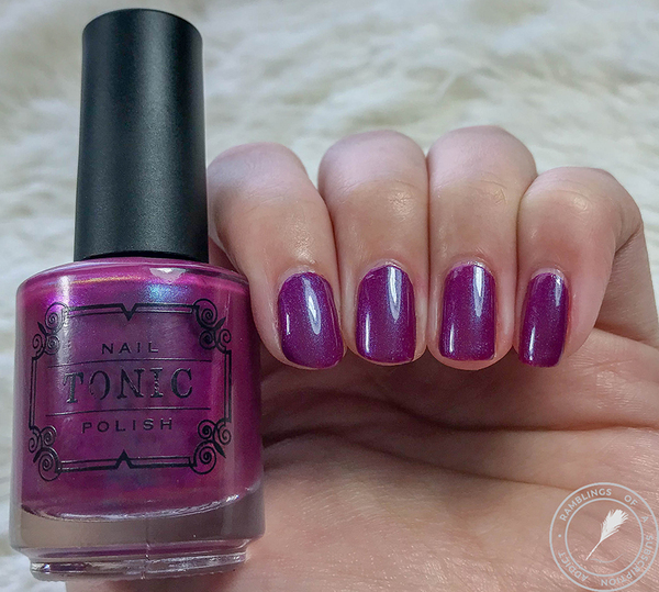 Nail polish swatch / manicure of shade Tonic Polish Berried Un-Teal Spring