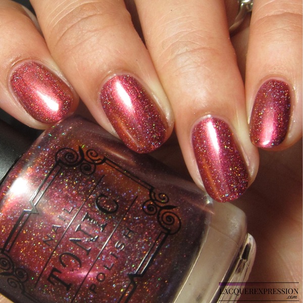 Nail polish swatch / manicure of shade Tonic Polish Rose