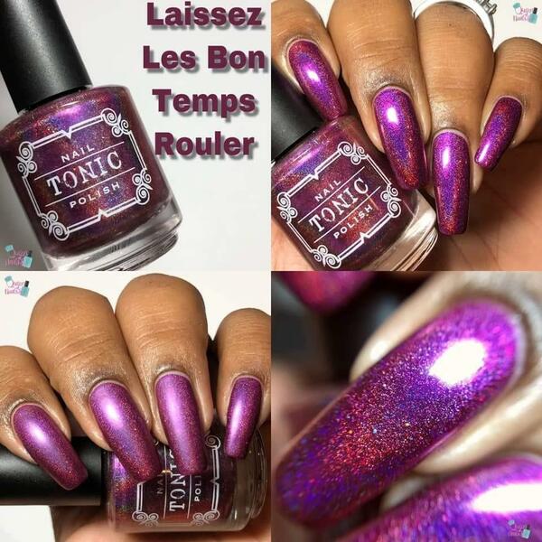 Nail polish swatch / manicure of shade Tonic Polish Laissez Les Bon Temps Rouler