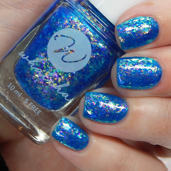 Nail polish swatch / manicure of shade Whatcha Blue Aura Quartz