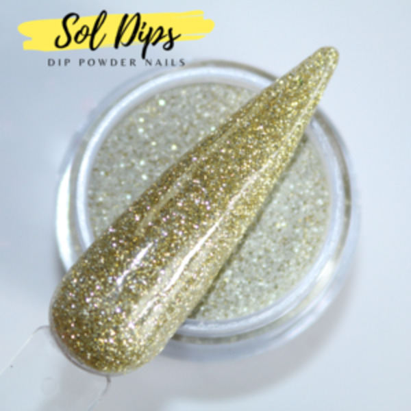 Nail polish swatch / manicure of shade Sol Dips 24 Karat