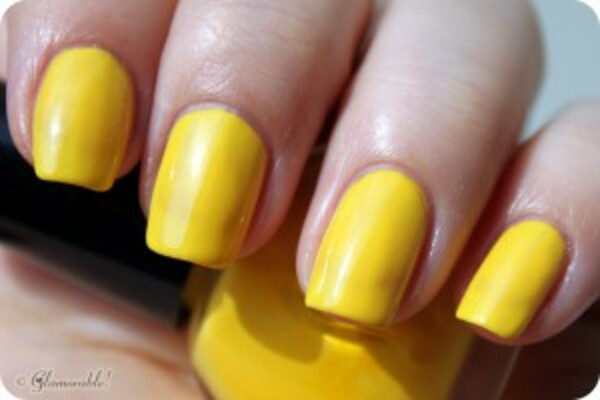 Nail polish swatch / manicure of shade Sephora Yellow Umbrella