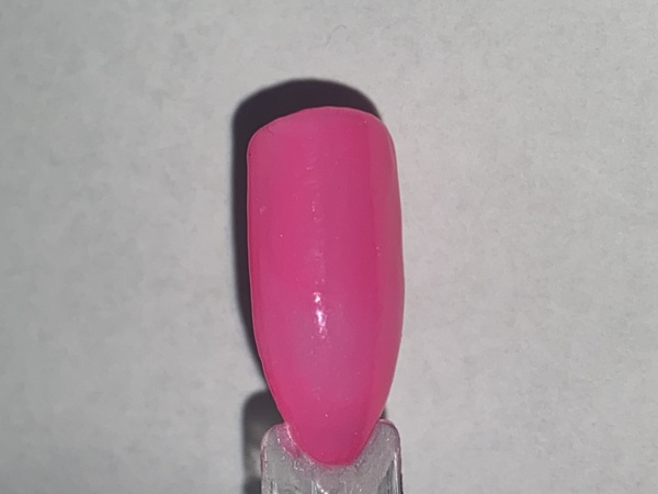 Nail polish swatch / manicure of shade Igel Toxic Pink