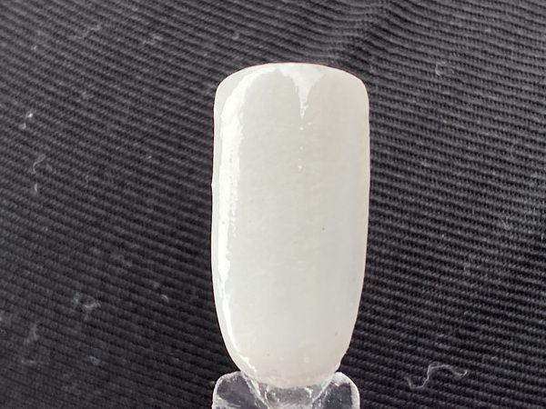 Nail polish swatch / manicure of shade Igel French White