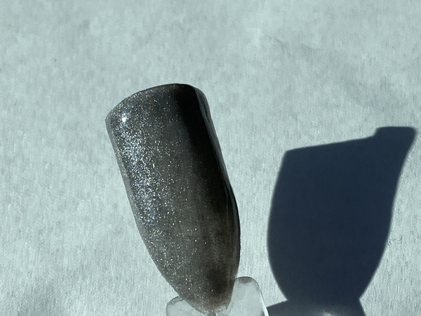 Nail polish swatch / manicure of shade Igel Black Pearl