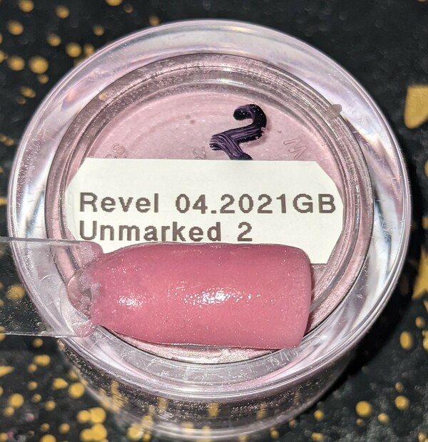 Nail polish swatch / manicure of shade Revel Unmarked 2