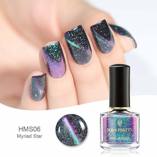 Nail polish swatch / manicure of shade Born Pretty Myriad Star