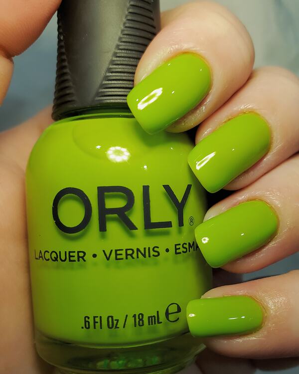 Nail polish swatch / manicure of shade Orly Neon Paradise