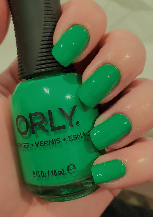 Nail polish swatch / manicure of shade Orly Plastic Jungle