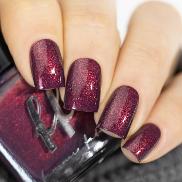 Nail polish swatch / manicure of shade Femme Fatale Raspberry Truffle