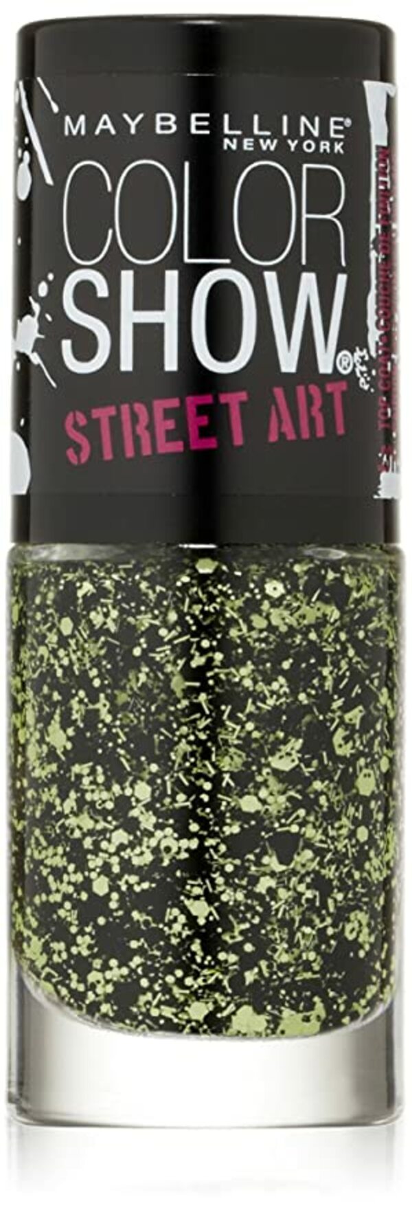 Nail polish swatch / manicure of shade Maybelline Green Graffiti