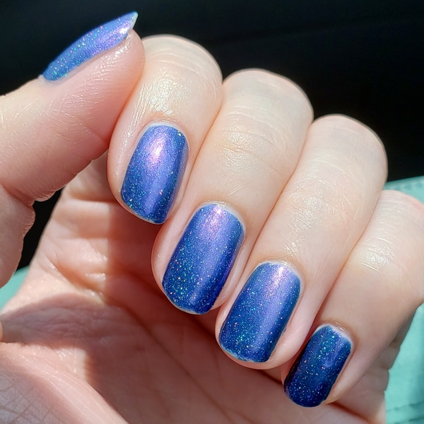 Nail polish swatch / manicure of shade Starrily Violet Twilight