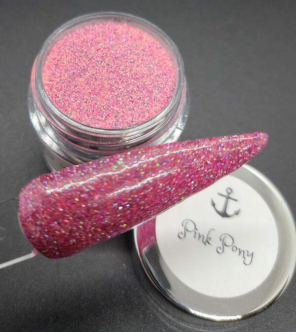 Nail polish swatch / manicure of shade Great Lakes Dips Pink Pony