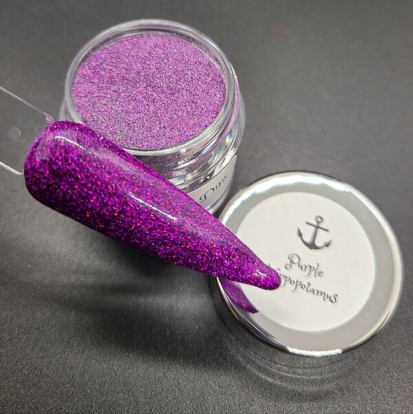 Nail polish swatch / manicure of shade Great Lakes Dips Purple Hippopotamus